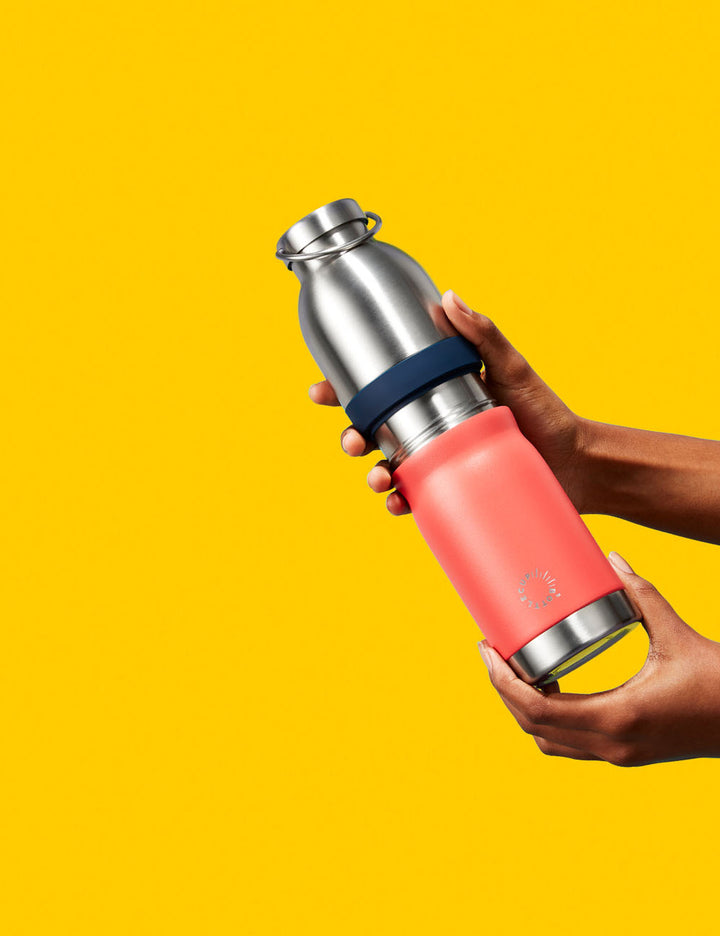 Bottlecup reusable water bottle and coffee cup in one. Plastic-free.